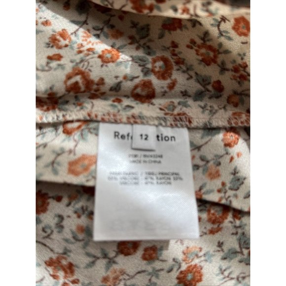 Reformation Helm Sleeveless Mini Floral Print Dress in Fairy Orange Sz 12 - Picture 12 of 12